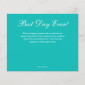 Budget Foliage White Script Sea Glass Vielen Dank (Rückseite)