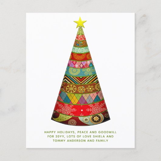 Budget Folk Art Weihnachtskarte dekorativ (Vorderseite)