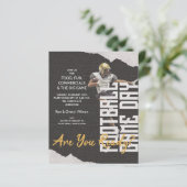 Budget Football Player Game Day Black lädt ein (Stehend Vorderseite)