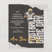 Budget Football Player Game Day Black lädt ein (Vorderseite)