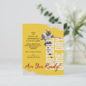 Budget Football Player Game Day Gold lädt ein (Stehend Vorderseite)