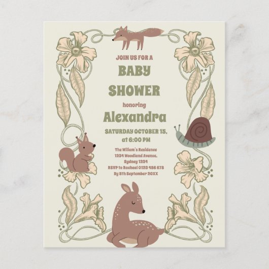 Budget Forest Friends Grüne Kinderdusche Flyer (Vorne)