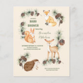 Budget Forest Friends & Woodland Baby Dusche (Vorderseite)