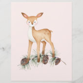 Budget Forest Friends & Woodland Baby Dusche Flyer (Hinten)