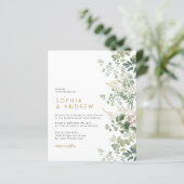 Budget Forest Greenery Wedding Invitation (Stehend Vorderseite)