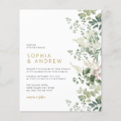 Budget Forest Greenery Wedding Invitation (Vorderseite)