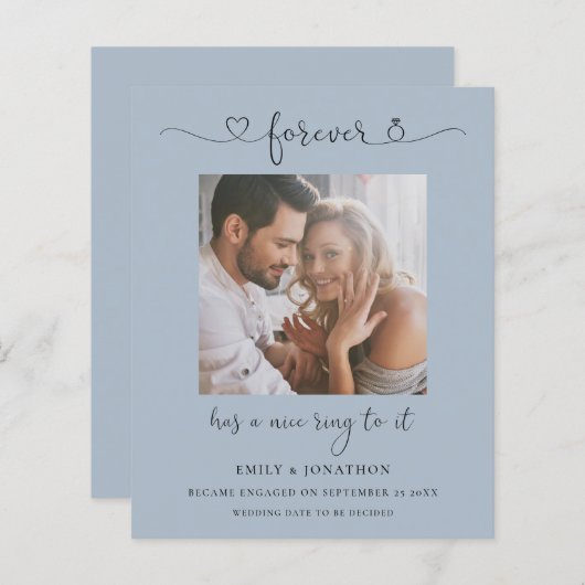 Budget Forever Foto Dusty Blue Verlobung (Vorne/Hinten)
