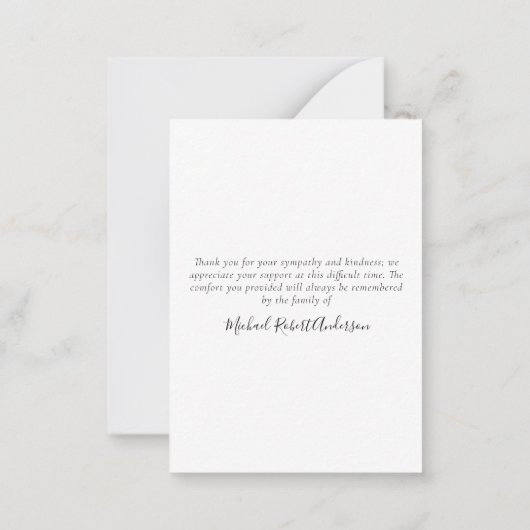 Budget Forever in unserem Herz Foto Danke Karte (Rückseite)