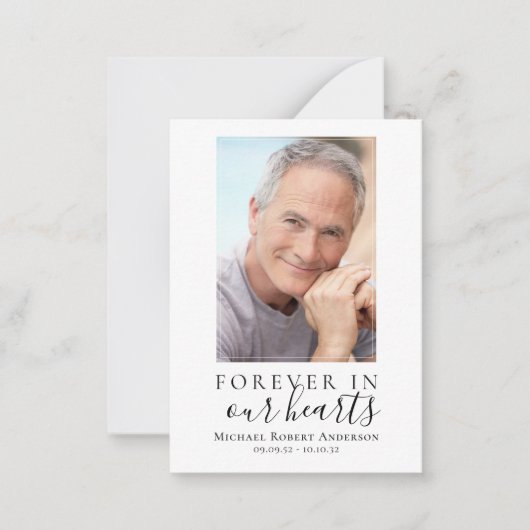 Budget Forever in unserem Herz Foto Danke Karte (Vorderseite)