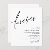 Budget Forever Love Minimalistische Hochzeit Einla (Vorne/Hinten)