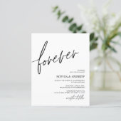 Budget Forever Love Minimalistische Hochzeit Einla (Stehend Vorderseite)