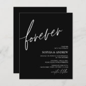Budget Forever Love Minimalistische Hochzeit Einla (Vorne/Hinten)