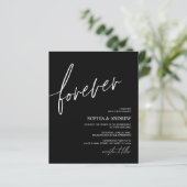 Budget Forever Love Minimalistische Hochzeit Einla (Stehend Vorderseite)