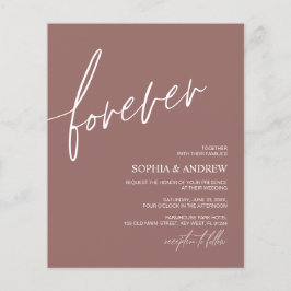 Budget Forever Love Terracotta Hochzeit Einladung