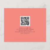 Budget Forever QR Code Korallen Rose Save the Date (Rückseite)