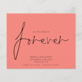 Budget Forever QR Code Korallen Rose Save the Date (Vorderseite)