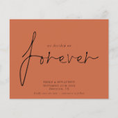 Budget Forever QR Code Terracotta Save the Date (Vorderseite)