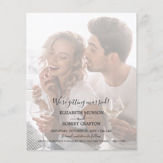 Budget Forever Script Foto Hochzeit Speichern Sie  (Rückseite)