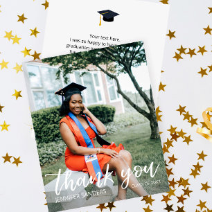 Budget Foto Abschluss Hat Calligraphy Vielen Dank Flyer