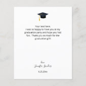 Budget Foto Abschluss Hat Calligraphy Vielen Dank Flyer (Hinten)