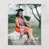 Budget Foto Abschluss Hat Calligraphy Vielen Dank Flyer (Vorne)