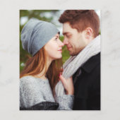 Budget Foto Aquamarine Skripteinladung (Rückseite)