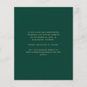 Budget Foto Arch Emerald Green Gold Save the Date (Rückseite)