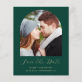 Budget Foto Arch Emerald Green Gold Save the Date (Vorderseite)