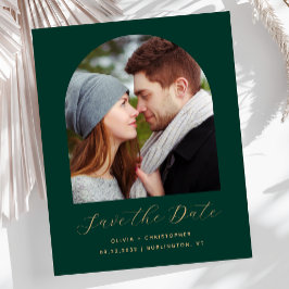 Budget Foto Arch Emerald Green Gold Save the Date