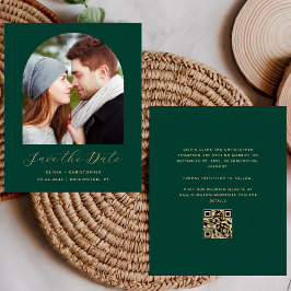 Budget Foto Arch QR Smarald Green Save the Date