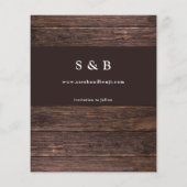 Budget Foto auf Holz B Rustikal Save the Date Ver Flyer (Hinten)
