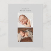 Budget Foto Baby Birth Ankündigung (Rückseite)