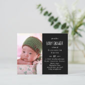 BUDGET Foto Baby Shower Ankündigung Vielen Dank (Stehend Vorderseite)