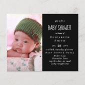 BUDGET Foto Baby Shower Ankündigung Vielen Dank (Vorderseite)
