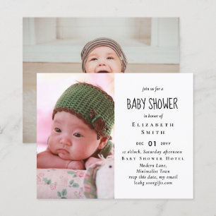 BUDGET Foto Baby Shower Ankündigung Vielen Dank