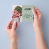 BUDGET Foto Baby Shower Ankündigung Vielen Dank Flyer (Gruppe)