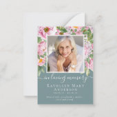 Budget Foto Beileid Blumenbeerdigung Danke nicht Mitteilungskarte (Rückseite)