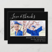Budget Foto Black Abschluss Danke Karte (Vorne/Hinten)