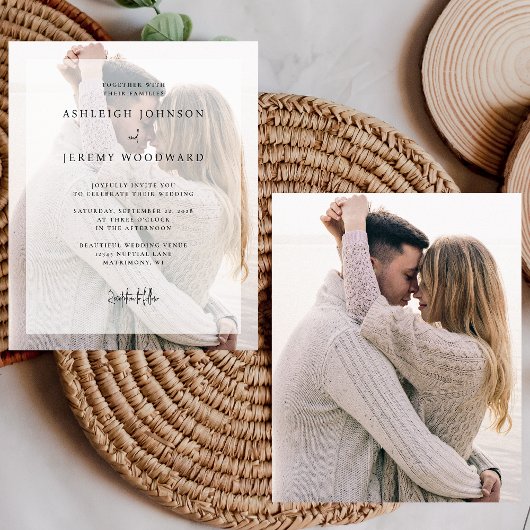 Budget Foto Black and White Overlay Wedding