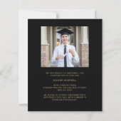 Budget Foto Black Gold Sporty Grad Ankündigung (Rückseite)