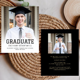 Budget Foto Black Gold Sporty Grad Ankündigung