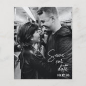 Budget Foto Black Script Save the Date (Vorderseite)