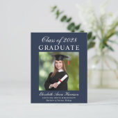 Budget Foto Blue Uni-Abschluss Ankündigung (Stehend Vorderseite)