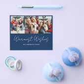 Budget Foto Blue Weihnachtskarte Flyer (Einzeln)