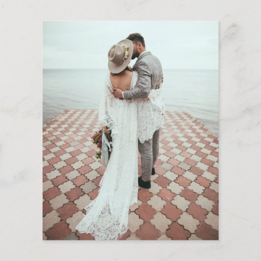 Budget Foto Bold Script Wedding Liebe Dank (Rückseite)
