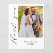 Budget Foto Calligraphy Wedding Danke, Cards (Vorderseite)