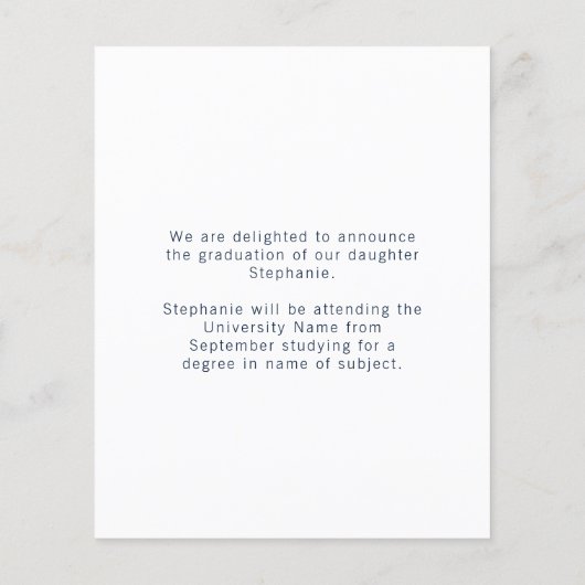 Budget Foto Cap Red Black 2022 Grad Ankündigung (Rückseite)