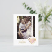 Budget Foto Chic Elegante Blassrosa & Goldenes Her (Stehend Vorderseite)