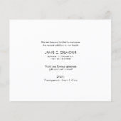 Budget Foto Chic Vielen Dank Script Baby Junge (Rückseite)