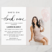 Budget Foto Cloud 9 Brautdusche Einladung (Vorderseite)